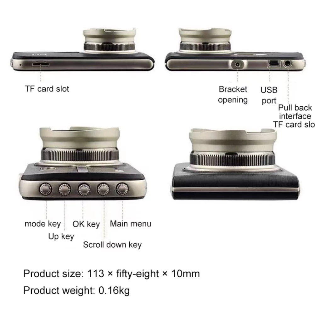 recorder driving CAR 4 HD inch vision lens car DVR night CAMERA dual