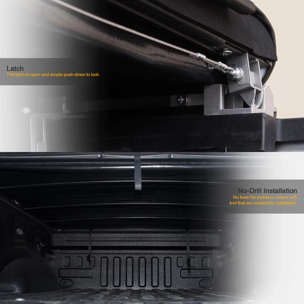 with Truck Lock 2019-2022 1500 76.8" Body ( LED Cover Feet And Up ) Bed Style Roll Stehlen New 6.4 For Lights Ram Tonneau Bed 733469495116