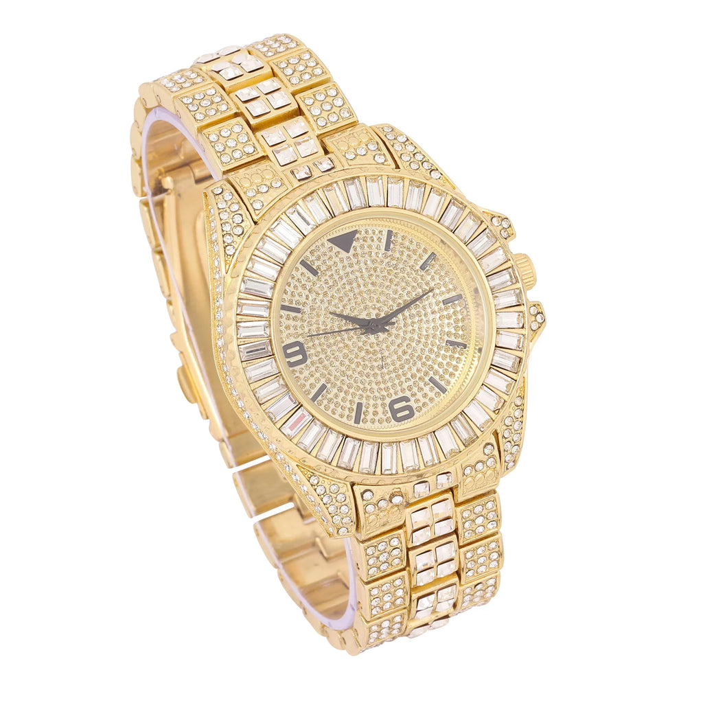 Queen Gold) Set ST10327ML Watch and King Hers for on Point His/Hers Hip - Couple Matching (ST10372Gold - His and Hop Perfect Bling'ed Today's Power Out