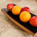 Fruit Wood Bowl Barrel And Home Food For Decoration Decor Wooden (Char Serving & For Finish) - Oak - Display Kitchens Bowl - Serving Bourbon Stave Wooden Bowls American And