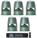 Commercial (5) JBL Outdoor Landscape CONTROL Speakers+Amplifier 5.25" 70v 85M