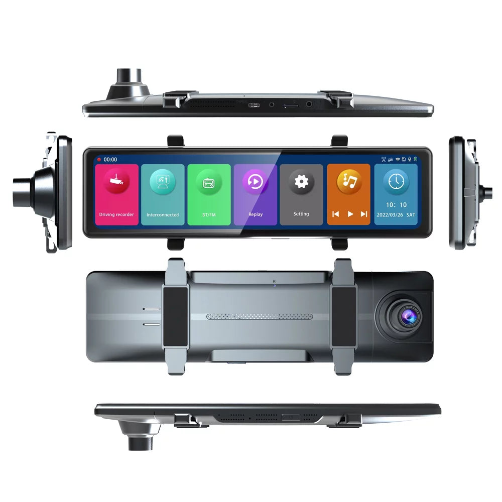 Car Screen Touched Screen Rearview Video Cam Camera Cameras 2.5k Mirror Cam Andoer Car Clear Bt 2.5k Bt Mirror Camera,3 12in Car Clear Car Dash Car 2.5k Mirror Dash Rearview 12in Bt 2.5k Car