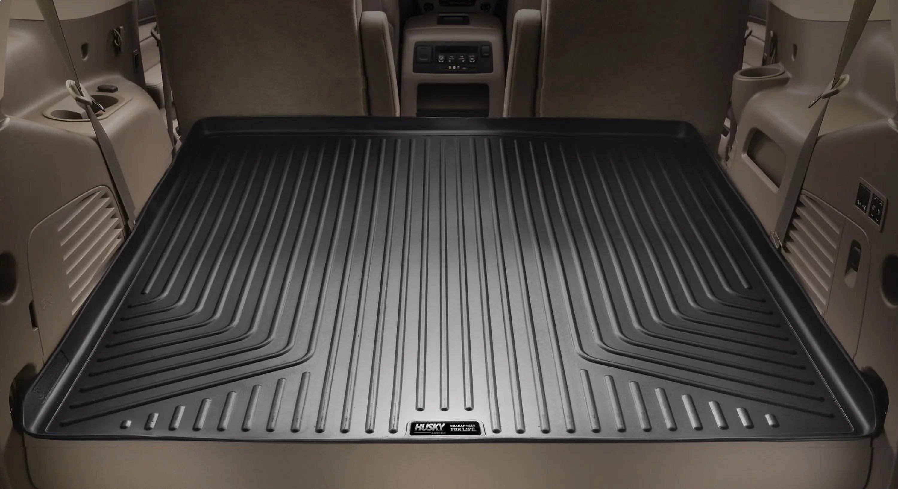 Cadillac GMC 28221 Chevrolet with Seat XL 3rd 2015-19 Husky - Suburban, Cargo 2015-19 Escalade Yukon by RealTruck Behind Liner ESV, Compatible Black 2015-19