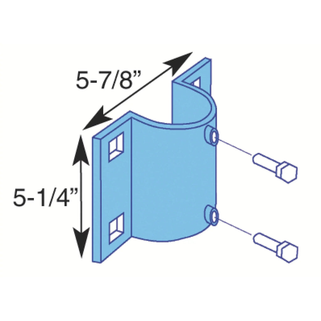 x DE86101F Dock Side Edge 5-1/4" Galvanized, Leg Holder, 5-7/8"