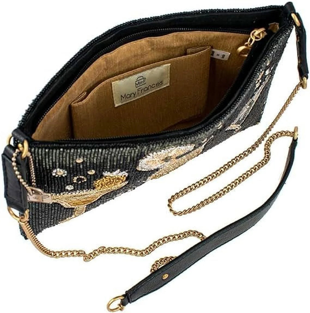 Black Cocktails Round Frances Crossbody Handbag, Clutch Mary Another