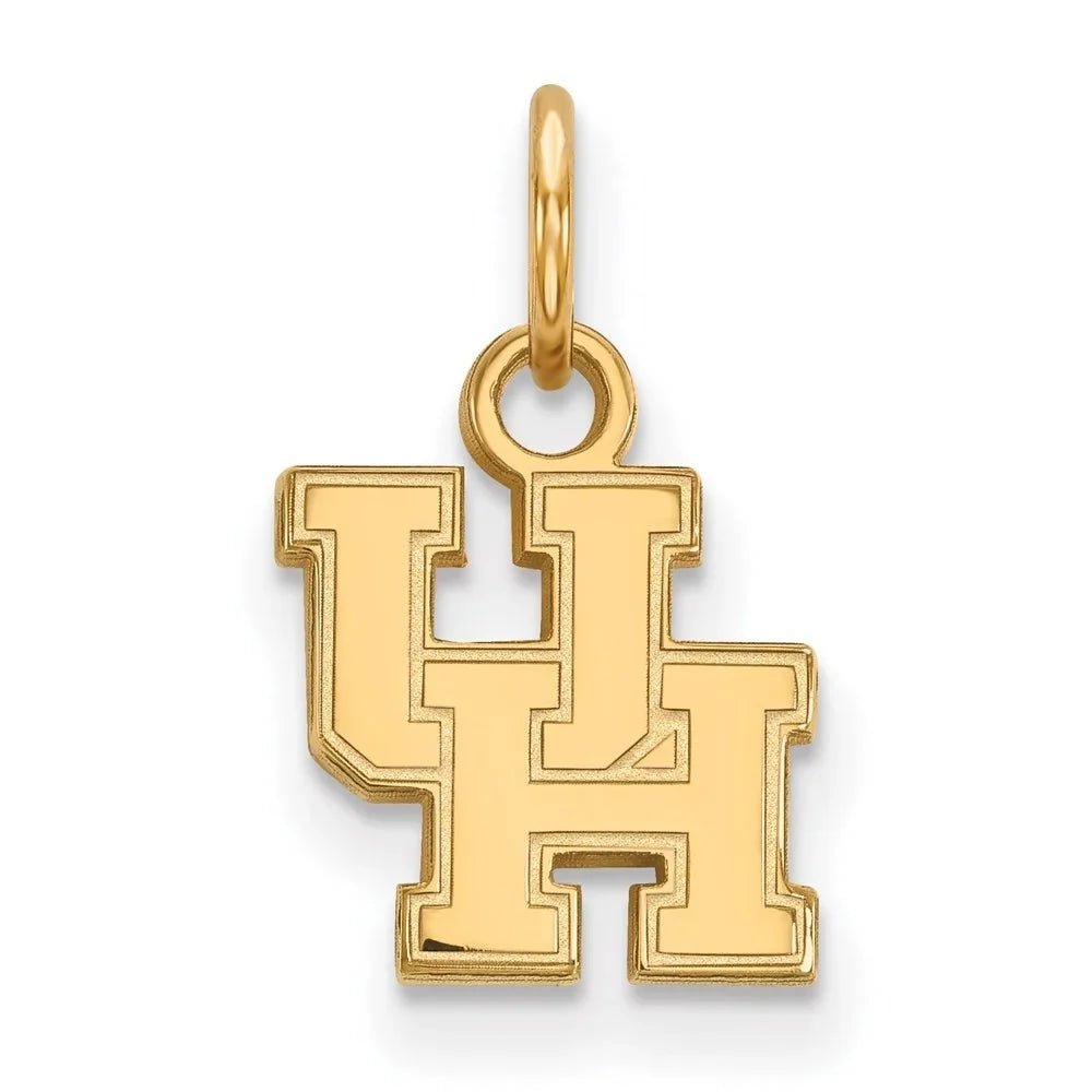 Yellow LogoArt of U-H Houston Small Gold for 10k Auriga Extra Pendant Women University