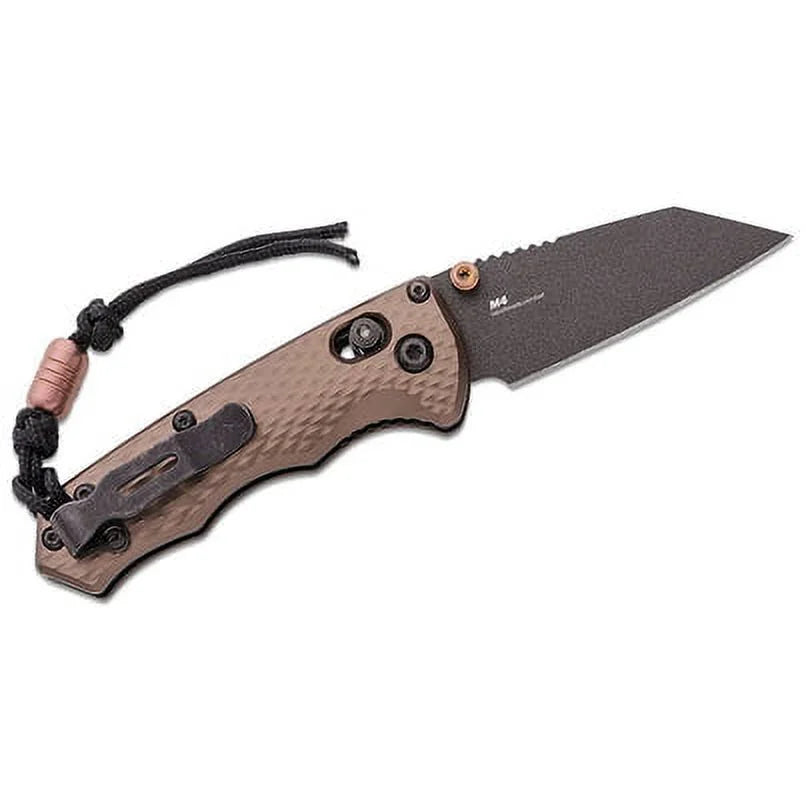 Billet - Black Blade Wharncliffe Earth CPM-M4 BM-290BK-1 Dark Benchmade Cobalt Aluminum AXIS Flat Handles Folding Knife