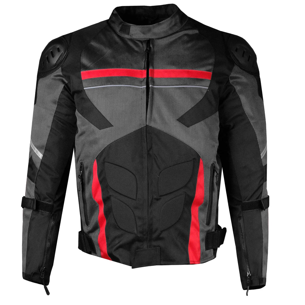 Armor Motorcycle Waterproof Grey AirTrek Biker Jacket Touring Men Rain Mesh L