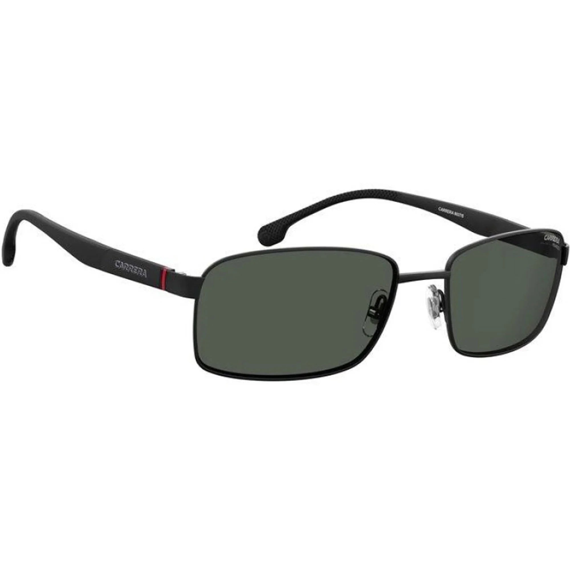 Sunglasses, Gray, Rectangular Carrera 8037/S 18mm 58mm, Black/Polarized Men's