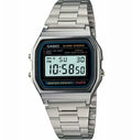 Bracelet Calender with Casio with Alarm and Stainless Adjustable Clasp Watch, Men's Features, Resistant Digital Lock, and Classic Water Stopwatch, Auto Steel a