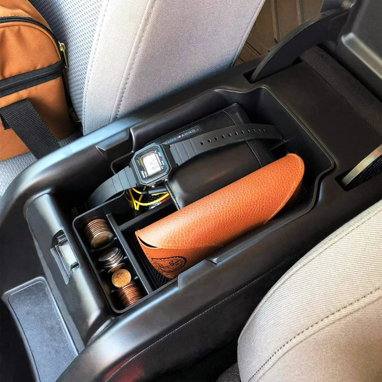 Armrest EDBETOS 2022 with 2021 Organizer Center Box, Chevy Black Glove Compatible Console 2020 Tray 2017 2018 GMC Canyon 2016 Colorado Accessories Secondary Storage 2019 2015