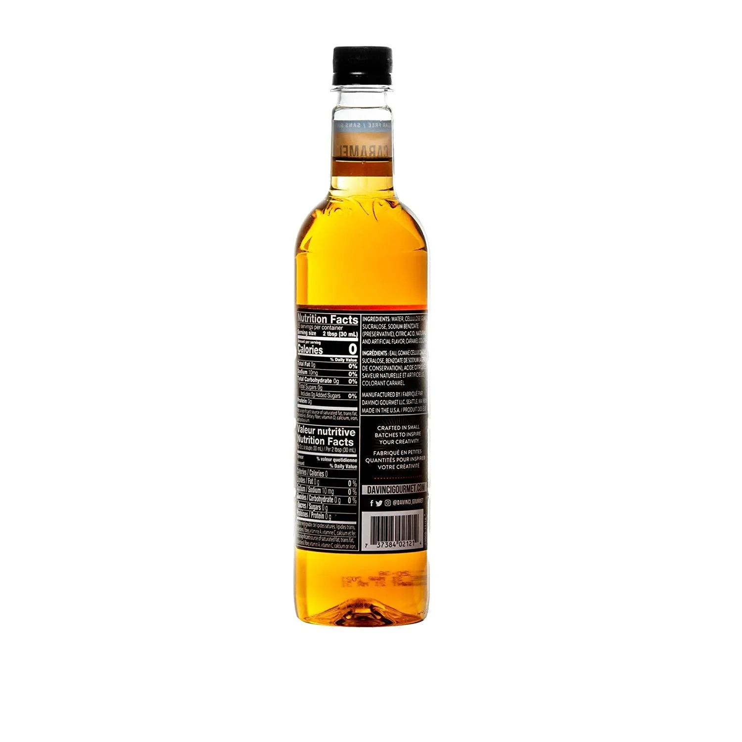 DaVinci Ounce 4) Caramel, 25.4 Bottle (Pack of Sugar-Free Gourmet Syrup, Coffee