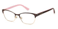 Rectangular Juicy Brown Couture Full 214 Eyeglasses Rim Matte