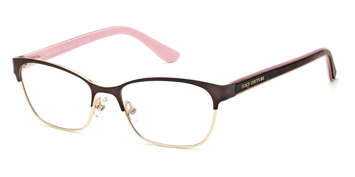 Rectangular Juicy Brown Couture Full 214 Eyeglasses Rim Matte