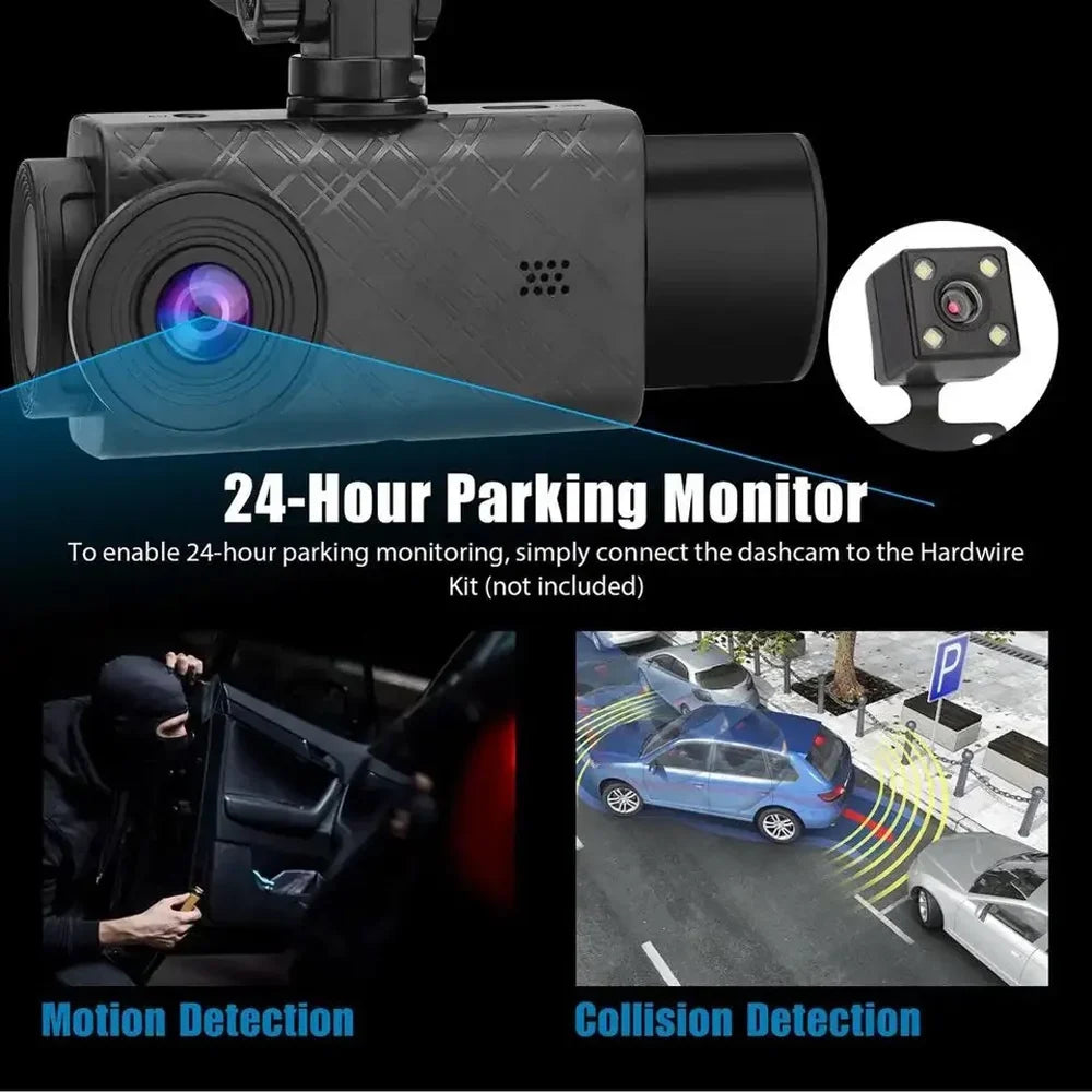 Nebublu Cam, Camcorder, Dash Cameras Auto Car Driving Safety 3 Recording Recorder Video
