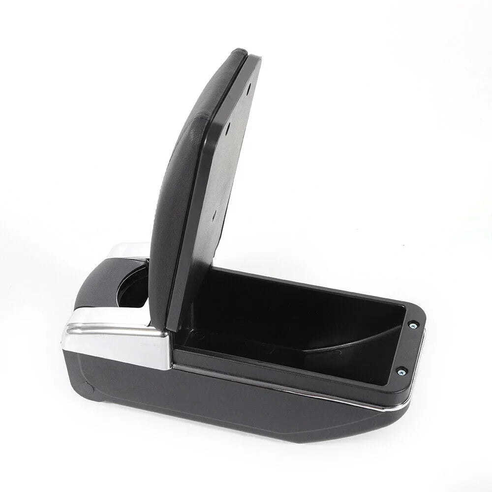 Car for Tiida Box Versa OUKANING Armrest Center Leather Latio 2007-2011 Console Box Storage Black Center Console Rotatable Nissan