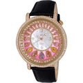 Watch, Pearl Mother Collection White Drop Tear Blue Crystal & Accents Dial Quartz of Pink, Womens