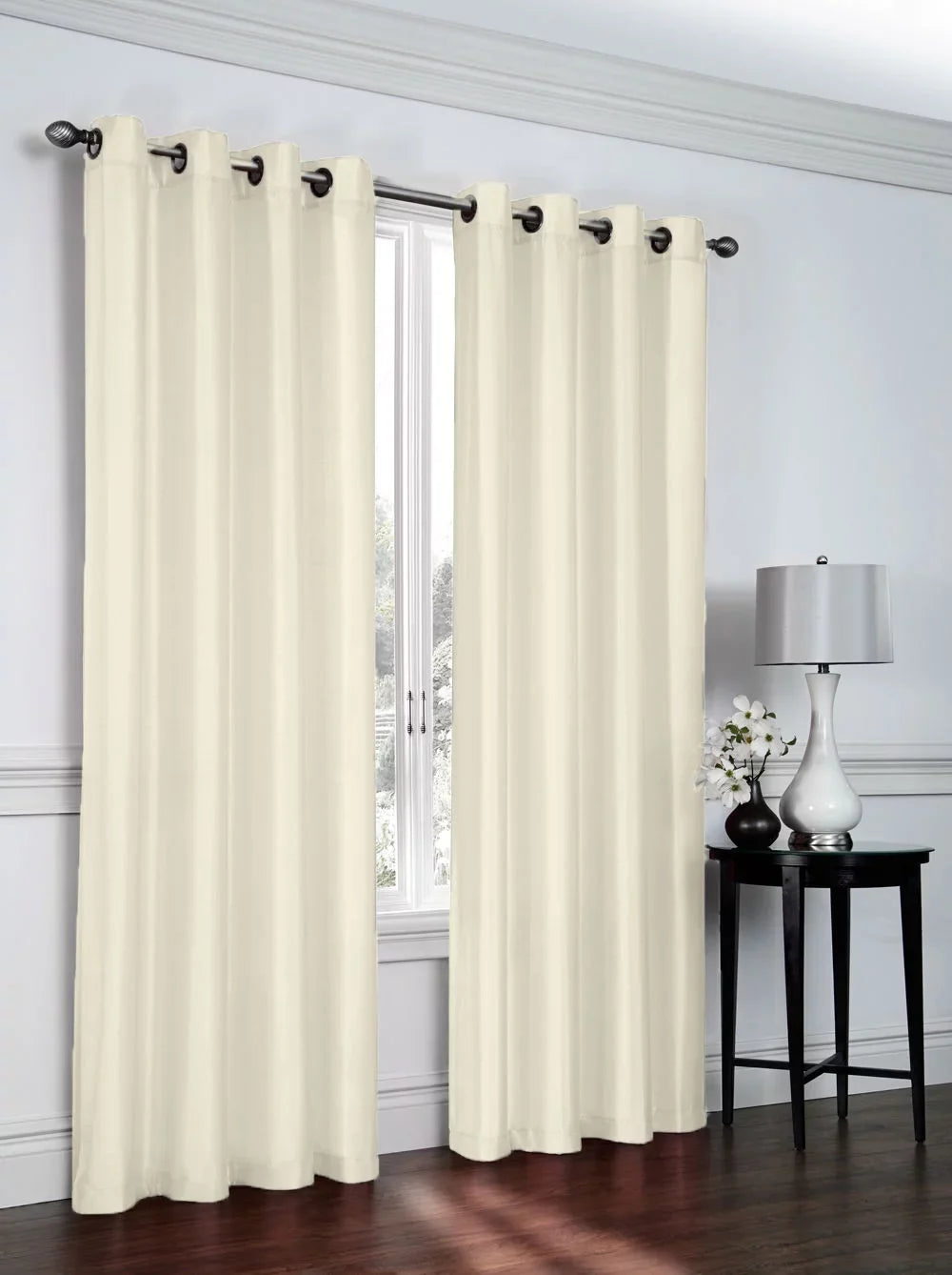 Sheer Panels Ultra 2 Pack: Shimmer Luxurious Top Home Grommet Collections Curtain Regal - Ivory Semi