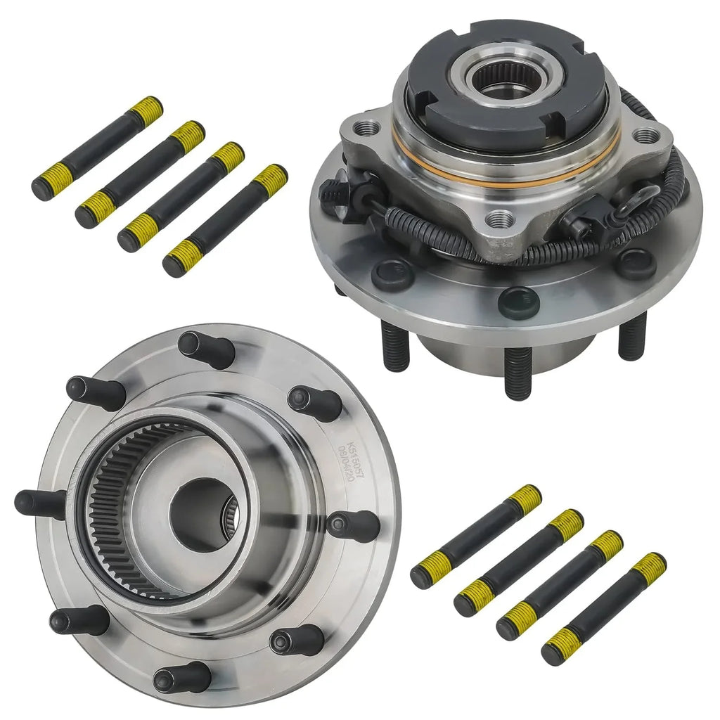 2 Wheel 4WD Front Tie for Kit 2001 F-350 Axle Ball Suspension 4 2000 Rods 2003 4 Super Replacement Ford F-250 Joints 12pc Bearing 2002 Sway Duty, 2 Detroit - Bars 00-04 2004 Hubs