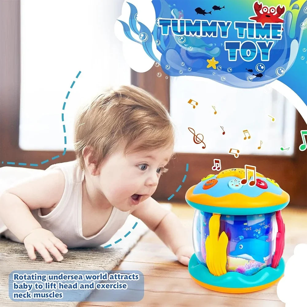 Toys Musical 3-6 to 12-18 in 9 Tummy Baby 4 Toys Projector Month Baby Infant 6 Time Months 0-3 12 Up Light Learning Rotating 1