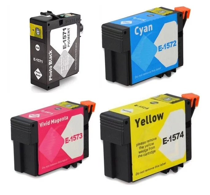 (PBK/C/M/Y) Pack PrinterDash for R3000 Inkjet (NO. Photo (T157MP) Replacement 157) Stylus Combo