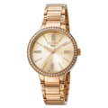 Watch Gold Dial with Made Womens Gold Rose Quartz Bracelet Swiss