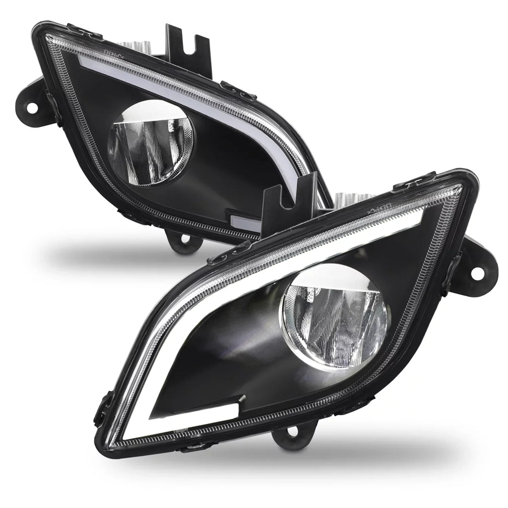 AKKON Driver 2022 Cascadia + 2018 Lamp Light 2023 2019 Freightliner 2021 Truck - Class 8 126 Fog 2020 LED Fit Black Passenger