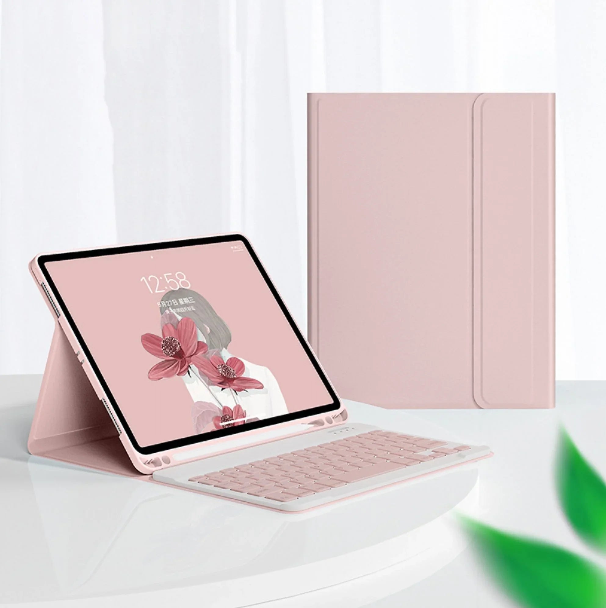 Slim Case 10th Keyboard for Detachable Case with iPad Generation iPad for 10th -pink Protective Holder, Wireless Generation, 10.9 Pencil Case Inch Keyboard