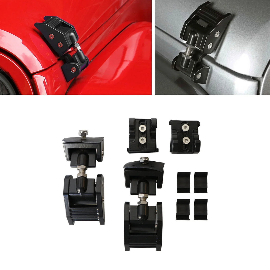 for of 07-18 Mind Jeep Catch - and Premium Wrangler Peace Latch Protection JLLOM Reliable Lock Set Hood JK