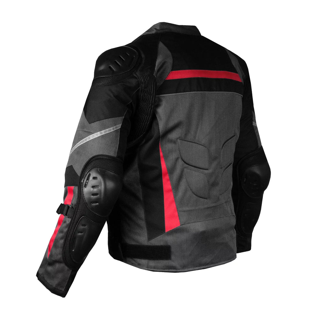 Armor Motorcycle Waterproof Grey AirTrek Biker Jacket Touring Men Rain Mesh L