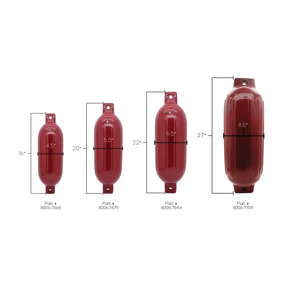 Extreme Fender - 8.5" 3006.7709 Max Cranberry x 27", BoatTector Inflatable