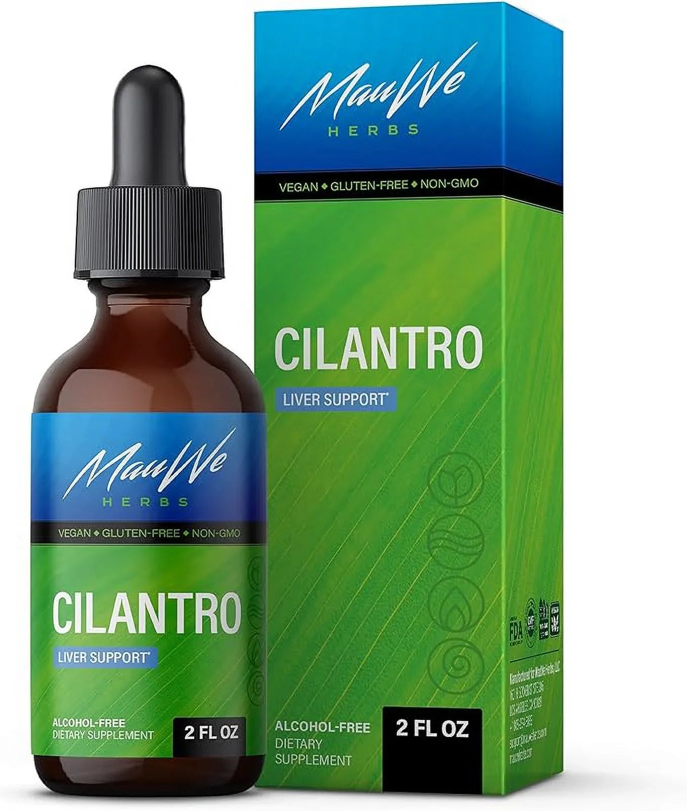 Cilantro Organic Detox Coriandrum Supplement Oz Liquid Body - Free Alcohol for Cilantro HERBS fl. - - Extract Leaf & Cleansing Drops Cilantro Tincture MAUWE 2 Sativum
