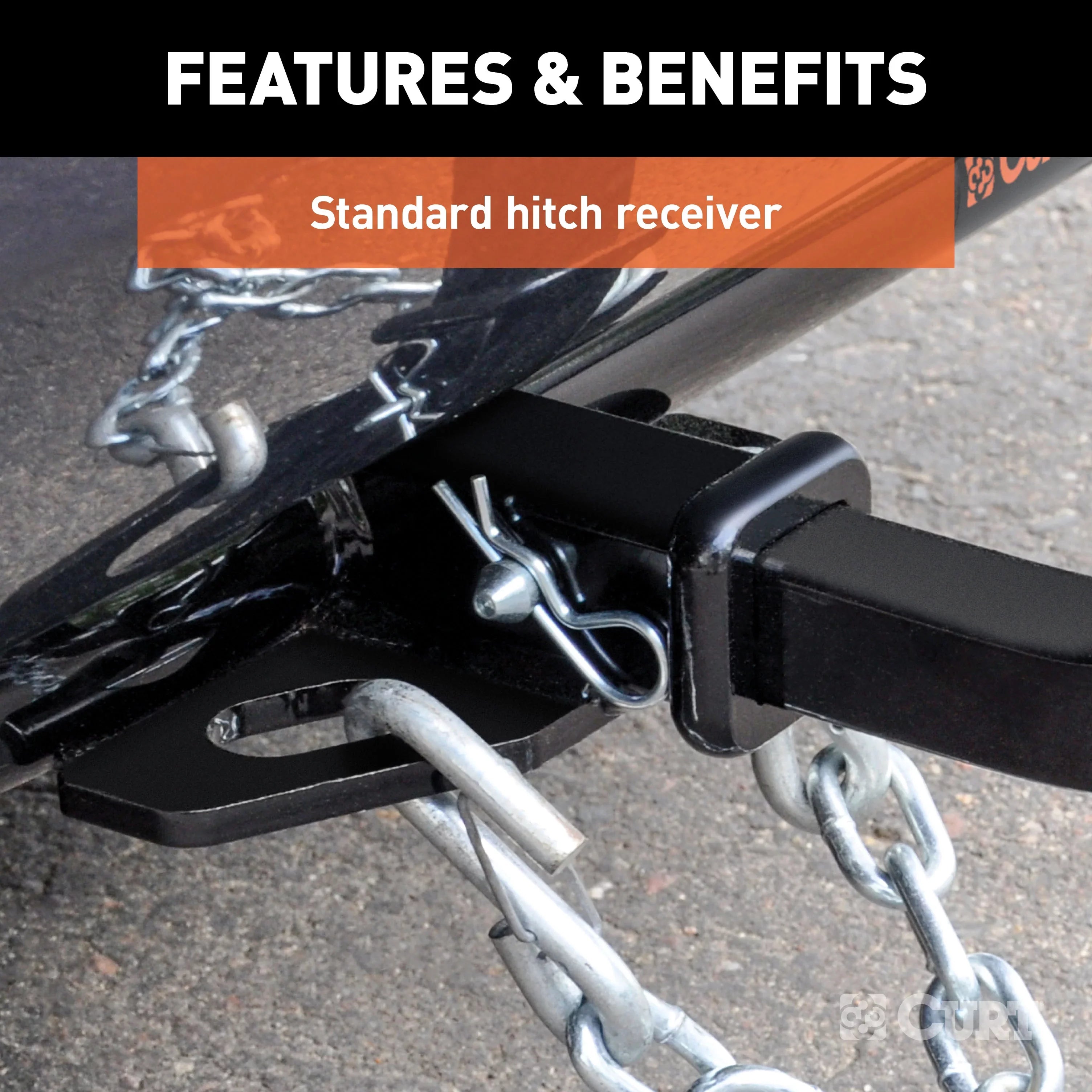 11433 1-1/4-Inch CURT Hitch, Select Compatible Spark Class Receiver, Trailer 1 with Chevrolet