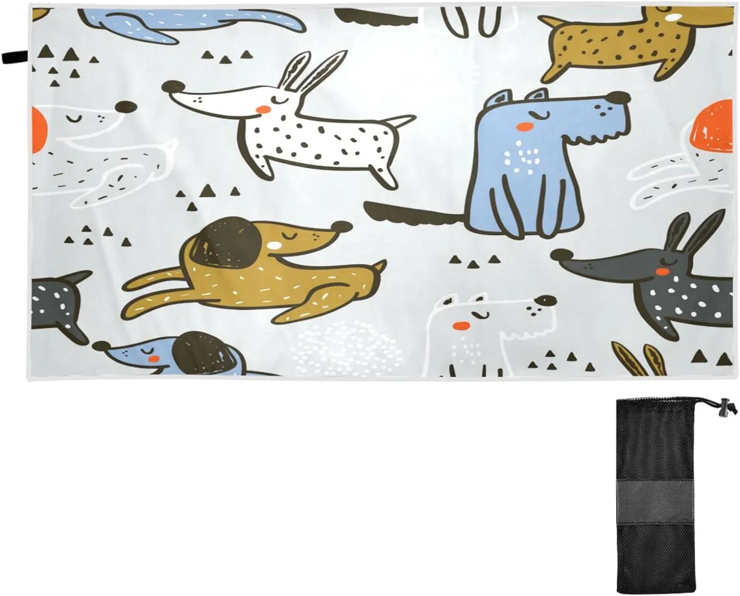 Oversized Super Travel - Scandinavian Dogs Towel Bestwell for Compact Holiday£¨26£© Towels Camping Towel Trendy Absorbent Dry Lightweight - Beach Swimming Quick