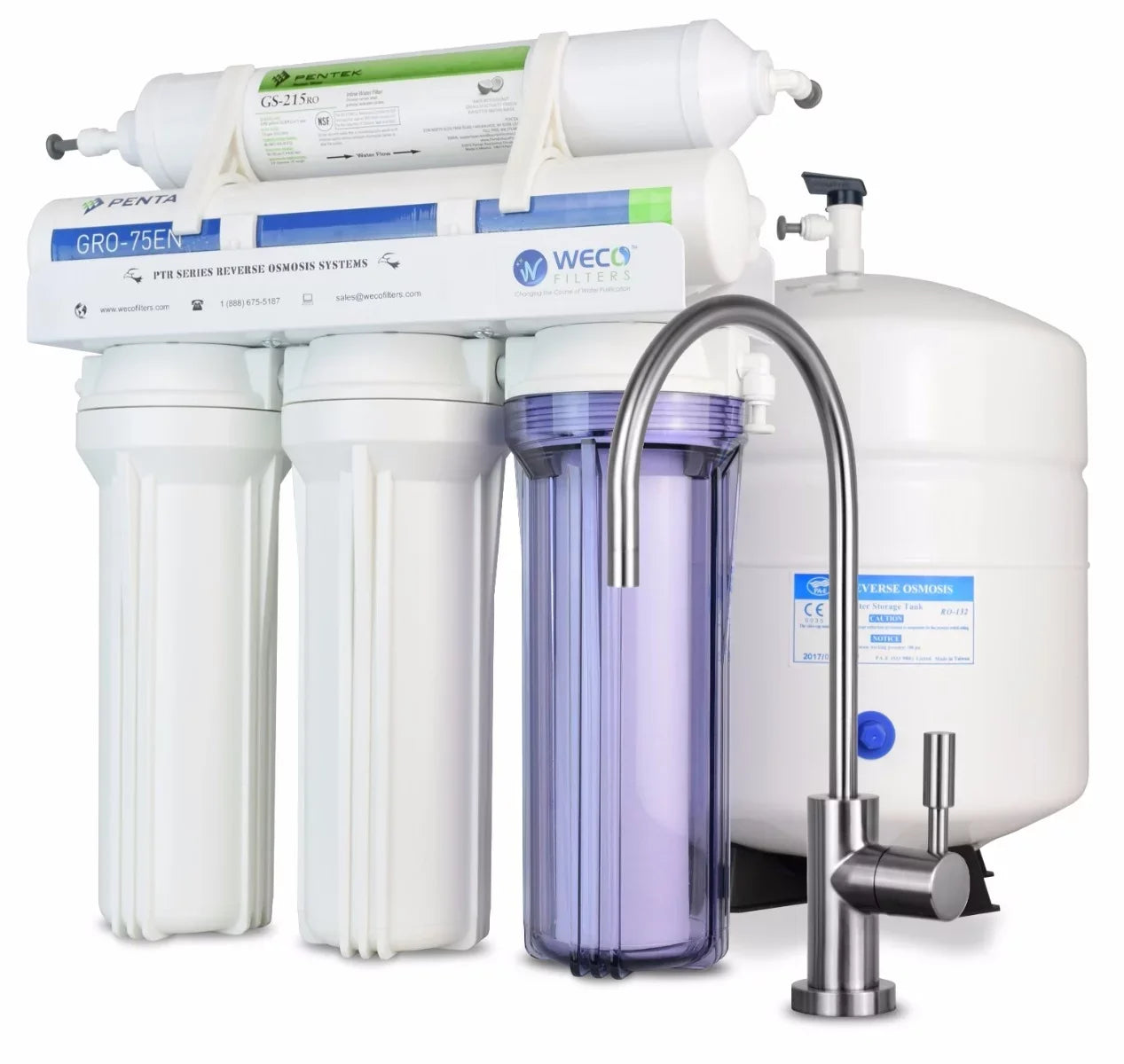 Filtration VGRO-75GS-215RO High Drinking Osmosis Water Reverse WECO Efficiency System
