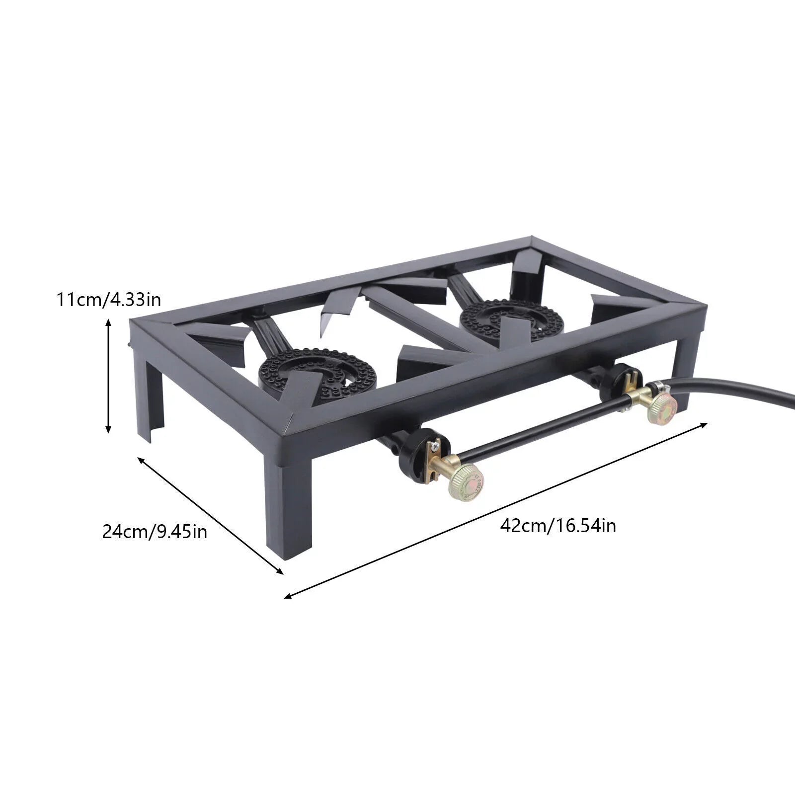 Propane Hose Burners Camping Stove Portable 8KW/27295BTU Hiking Gas BBQ 2 Cooker Outdoor W/