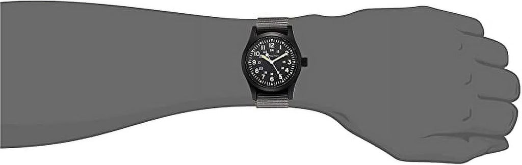 38mm Watch Khaki Steel H69409930 Men's Field Gray Stainless Hamilton