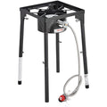 Camping Stand 30000BTU Portable PSI BBQ w/Detachable Stove Cooker Burners Adjustable Legs Duty Cooker Cooking Burner Propane Outdoor Regulator, & Single Gas Heavy Gas SKYSHALO Stove