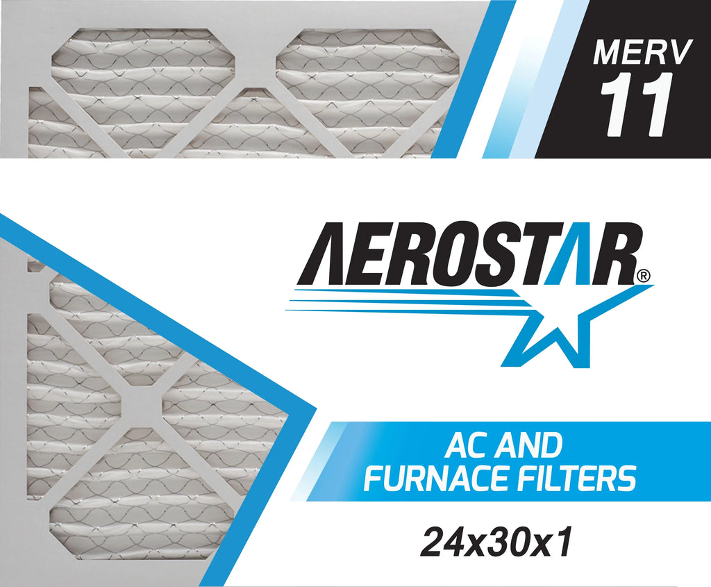 USA Pleated Made 24x30x1, 24x30x1 Box Filter, of 6, the 11, in Aerostar MERV Air