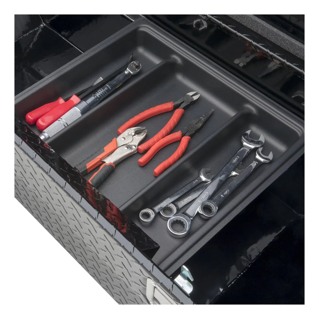 Welding ALUMINUM TOOLBOX CROSSOVER LOW TBS-69-A-LP-BLK ANGLED Services BLACK 69IN LID SINGLE UWS/United UWSTBS-69-A-LP-BLK PROFILE