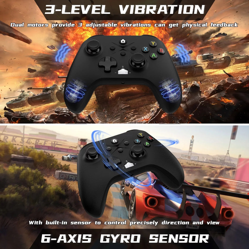 Bonacell Xbox Connection/3.5mm One Controller Update for Consoles, Video Xbox Series Xbox X/S Vibration/Stable Dual Xbox with Controller one, Wireless, Headphone to S/X, XBOX)Game (Watch Jack