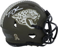 2022 Riddell Jaguars Speed Trevor To Autographed Helmet - White Authentic Lawrence Jacksonville Service Certified Fanatics Salute Mini Sig -