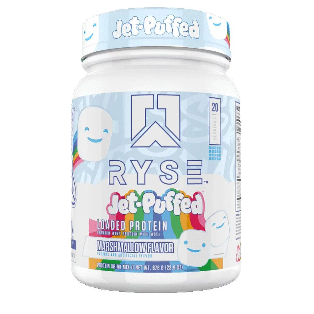 Jet Puffed Protein, Workout Powder, RYSE Servings, Post Marshmallow, Protein 25g Loaded 20
