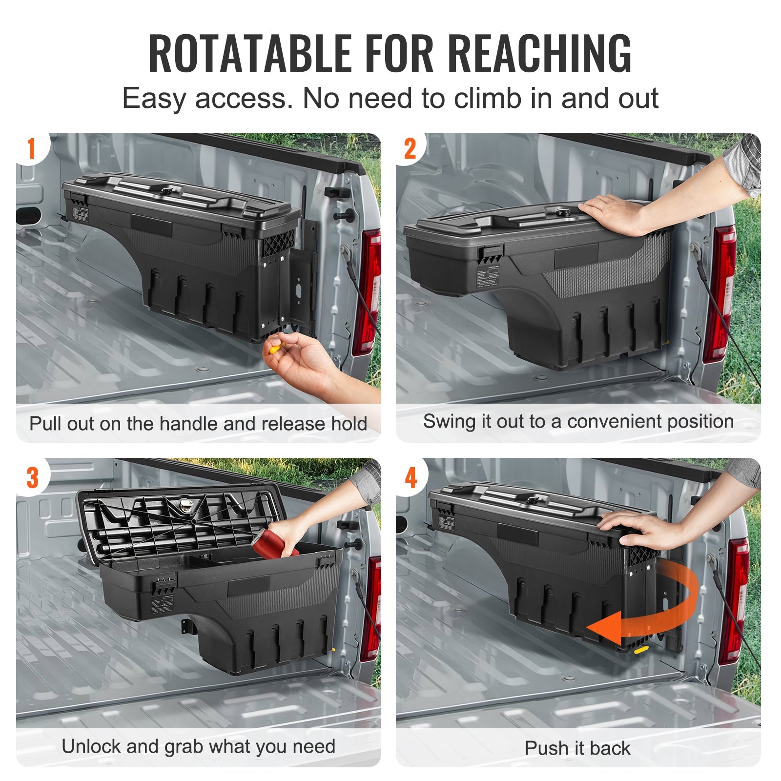 L Box, Compatible Wheel Truck 1500 1500 SKYSHALO Lid, Bed Black, Side Box, Lockable Tool Waterproof Storage GMC Well Sierra with Chevrolet Passenger 2019-2021, ABS 6.6 Gal/20 Silverado