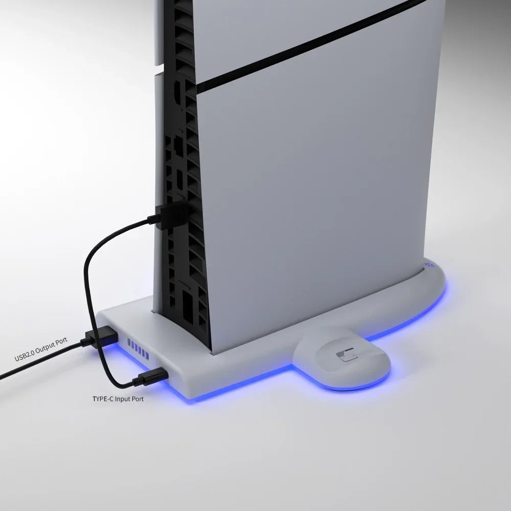 Cooling Console Controller PS5 Station For Cooling Base For Accessories PS5 Slim, Charging RGB with Fast Controller Stand Charger Dual Light