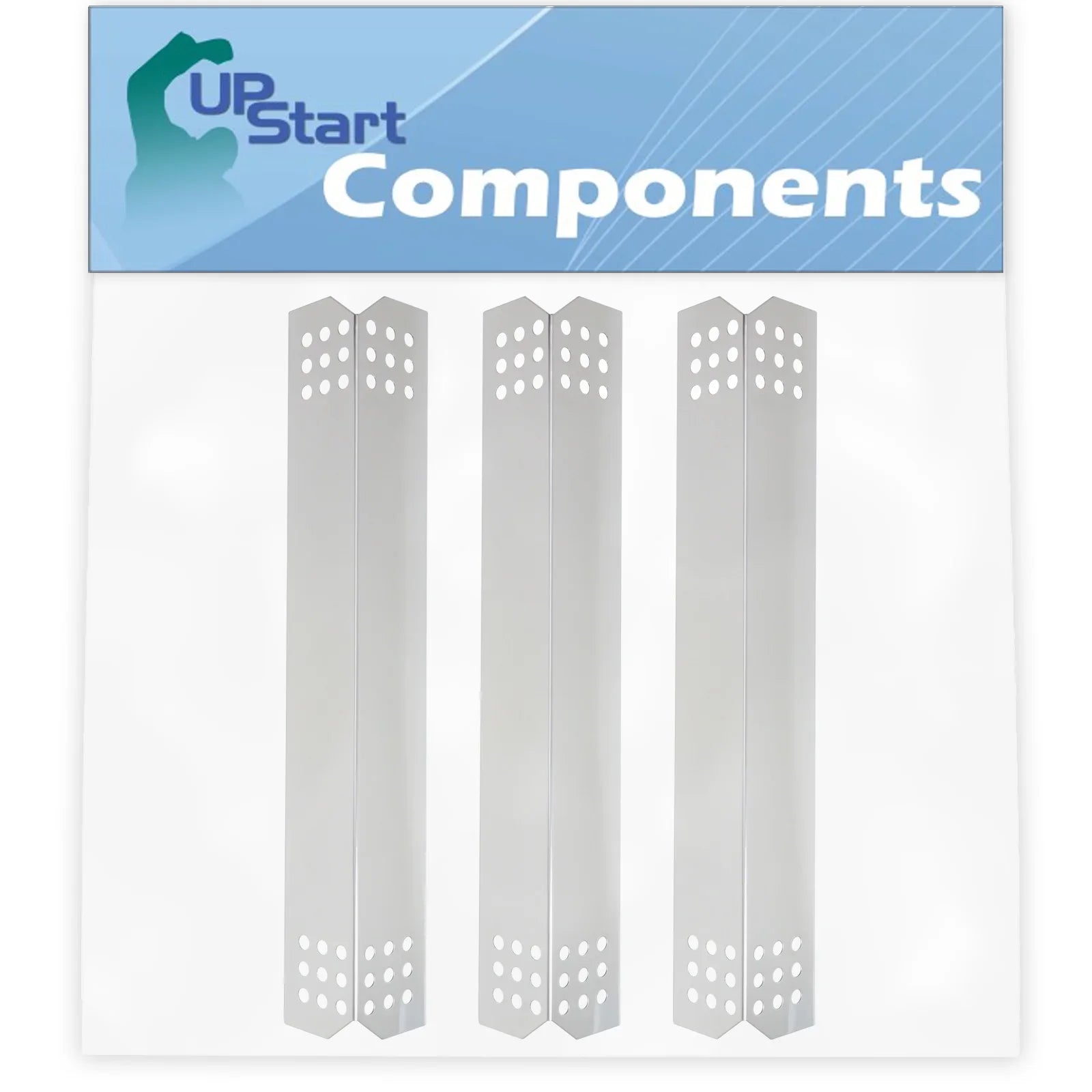 '- 16 Burner Shield Parts Grill 720-0720 for Bar, Steel Vaporizer Cover Barbeque Stainless Flavorizer BBQ Flame Jenn Tent - 1/8" Replacement Air Old 3-Pack Heat Plate Tamer, Bar, Compatible