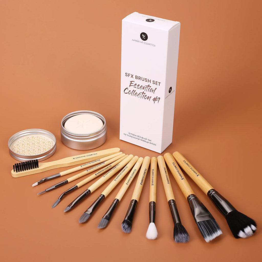 Narrative Brush 12 Set Kit Makeup - SFX Effects Brush - Cosmetics Collection#1 Piece Makeup Essential Special