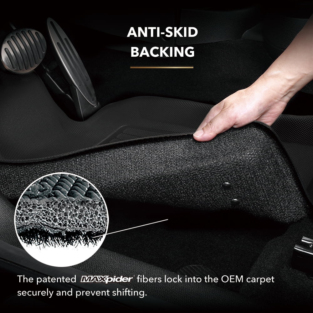 RX/RX Mat - KAGU HYBRID compatible Second MAXpider 3D LEXUS Floor with (BLACK) 2016-2022 Row