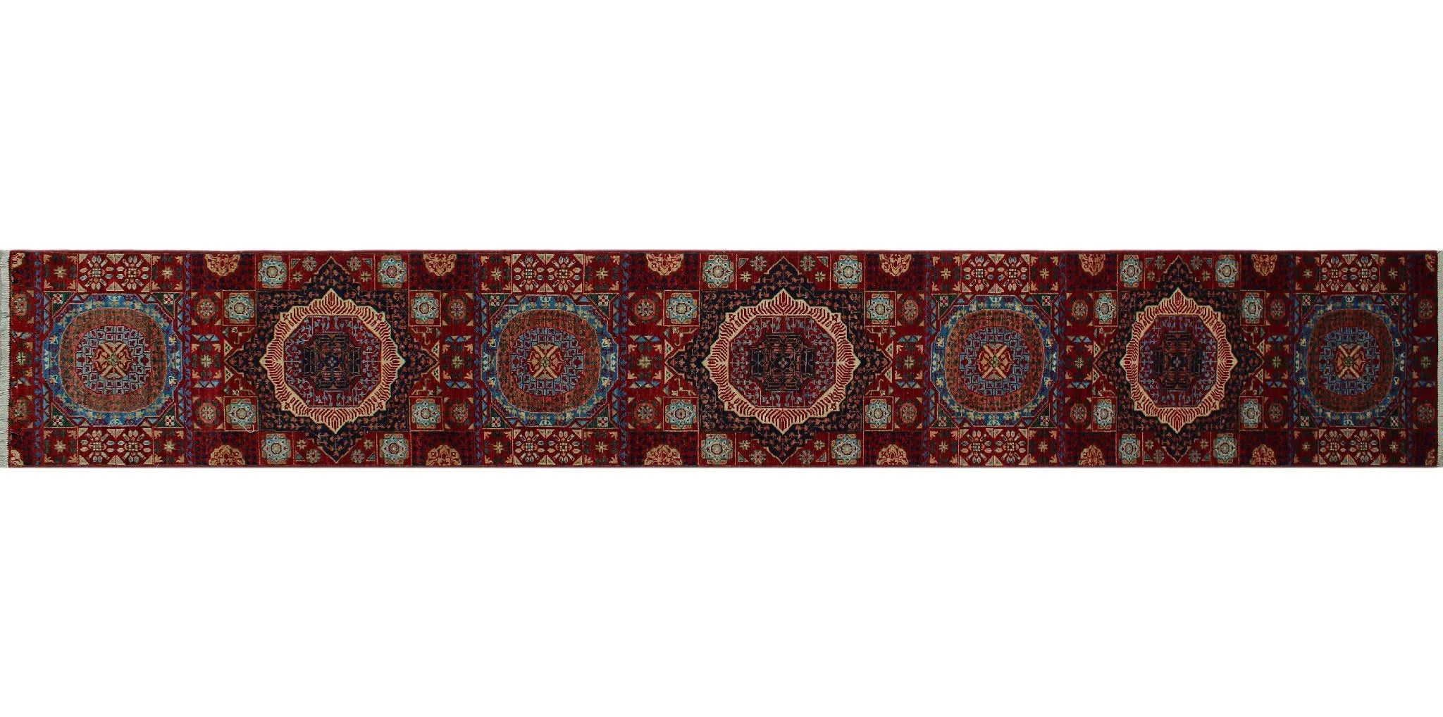 2'7" Runner, Aria 17'8" Lenora x Red/Blue