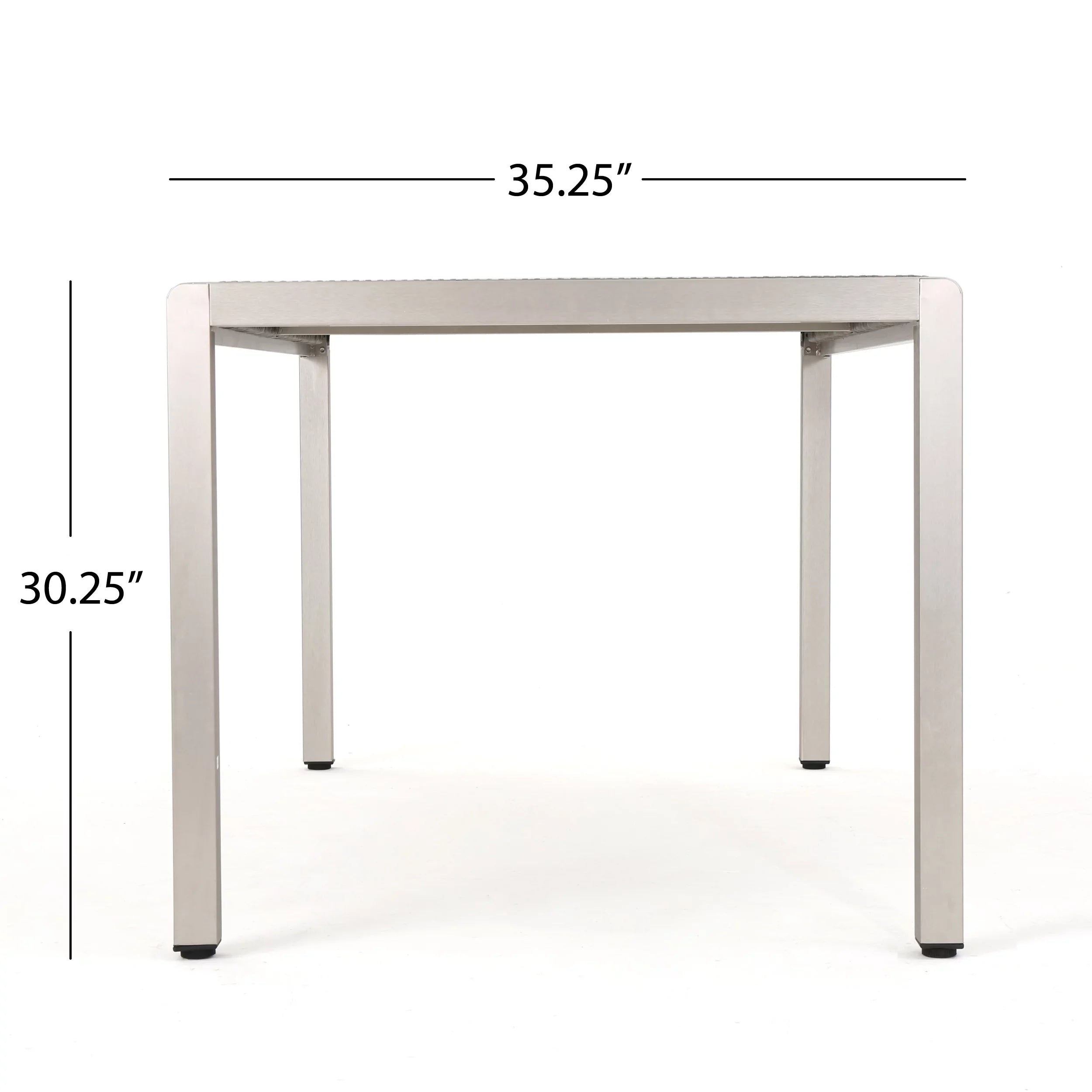 Outdoor Bay Aluminum Coral Wicker Table Dining Top, with Grey